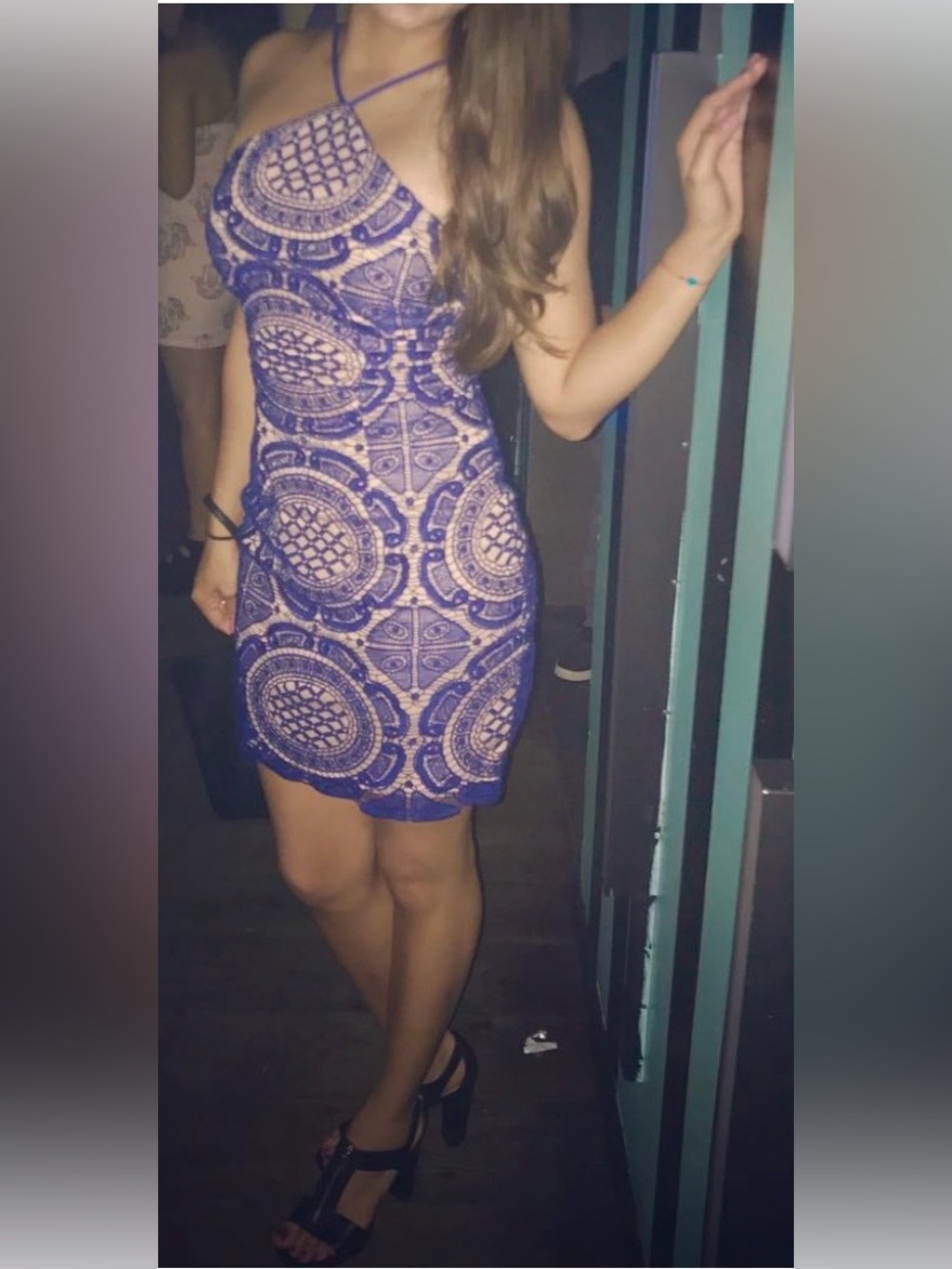 B. Darlin Royal Blue Lace Bodycon Dress – Size 1/2 (XS/S)
